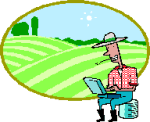 Farmer on a laptop