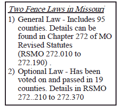 Two Fence Laws in Missouri