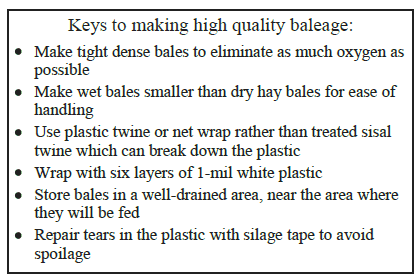 keys to making high quality baleage